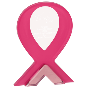 7" Pink Ribbon Standup Acrylic