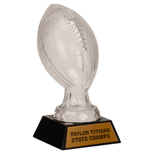 7 1/2" Glass Football with Marble Base