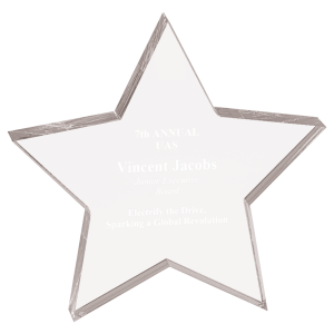 5" x 5" Star Acrylic Paperweight