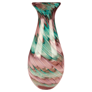 14 1/2" Swirl Art Glass Vase