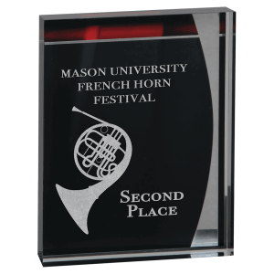 5 1/4" x 6 1/2" Lustre Acrylic Standup Plaqueue